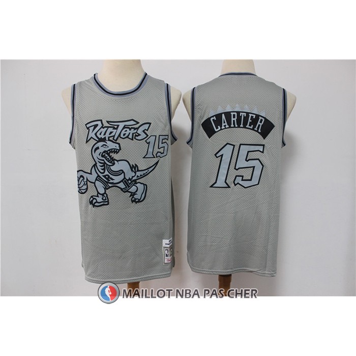 Maillot Tornto Raptors Vince Carter NO 15 Mitchell & Ness 1994-95 Gris